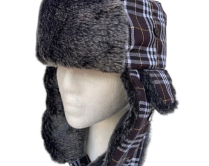 Unisex Winter Aviator Trooper Earflap Warm Russian Ski Hats Fur