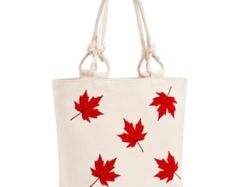 Canada Mapleleaf Handbag Shopping Travel Tote Shoulder Beach Summer Bag