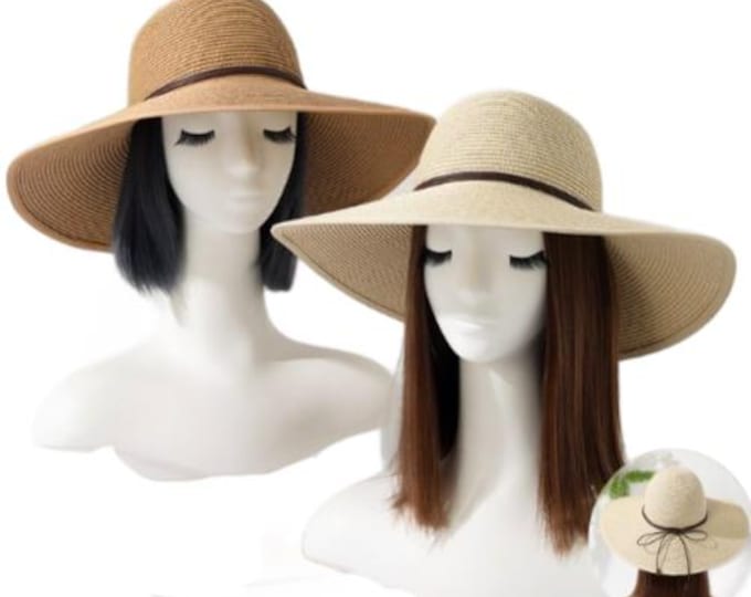 Summer Women Sun Visor Large Brim Floppy Straw Bow Cap Beach Fashion Hat