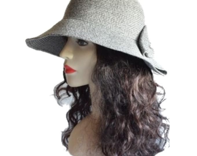 Summer Straw Hat Women's Ladies Wide Brim Beach Hat Sun Foldable Cap