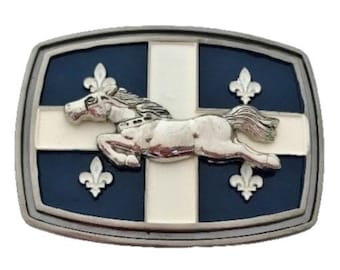 Quebec Flag Belt Buckle Horse Drapeau Quebecois Fleur De Lys Flags Belts Buckles