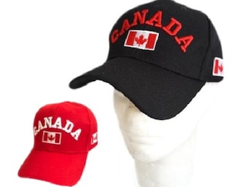 Canada Flag Soccer Baseball Hat Cap Red Mapleleaf Hats