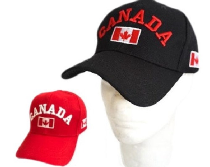 Canada Flag Soccer Baseball Hat Cap Red Mapleleaf Hats
