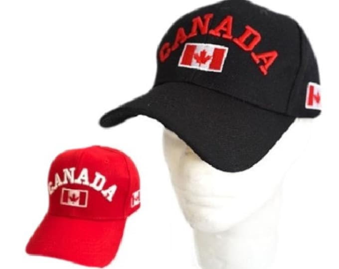 Canada Flag Soccer Baseball Hat Cap Red Mapleleaf Hats