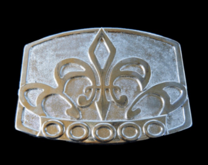 Belt Buckle Lys Flower Football Quebecoise Fleur De Lis Boucle De Ceinture