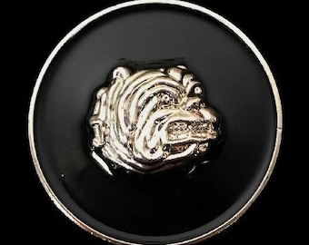 Bulldog Dogs Spike Collar Animal Pets Belt Buckle