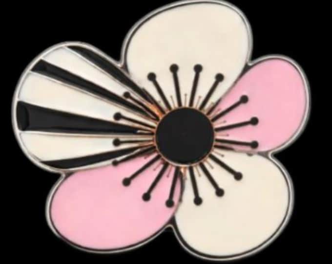Flower Belt Buckle Flowers Pink Petals Women's Fashion Floral Style Belts Buckles
