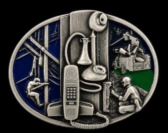 Telephone Operator Pole Climber Belt Buckle Line Cable Tools Belts Buckles