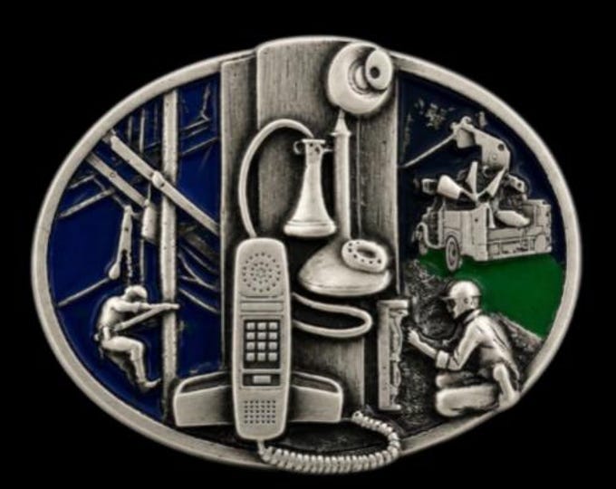 Telephone Operator Pole Climber Belt Buckle Line Cable Tools Belts Buckles