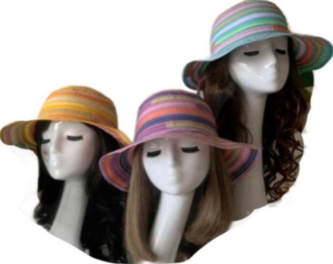 Summer Autumn Floppy Straw Hat Women Ladies Wide Brim Beach Hat Sun Foldable Cap