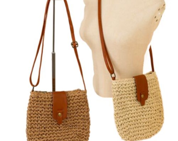 Women’s Summer Straw Crossbody Bag Woven Beach Shoulder Messenger Handbag
