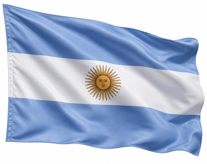 Argentina Argentinian National Country Waving Pole Big Flag Soccer