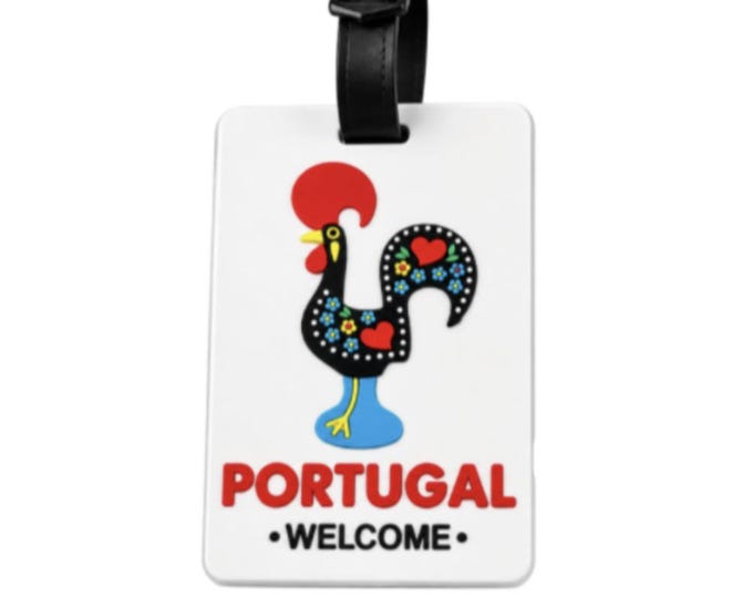 Portugal Galo de Barcelos Luggage Label ID Suitcase Bag Baggage Travel New