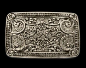 Belt Buckle Persian Carpet Rug Flower Style Floral Motif Western Belt Buckles