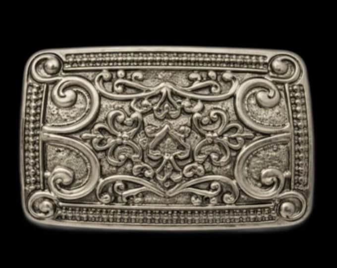 Belt Buckle Persian Carpet Rug Flower Style Floral Motif Western Belt Buckles
