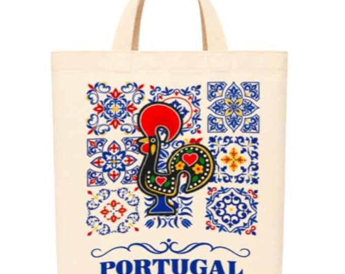 Galo de Barcelos Portugal Portuguese Tote Bag 100% Cotton