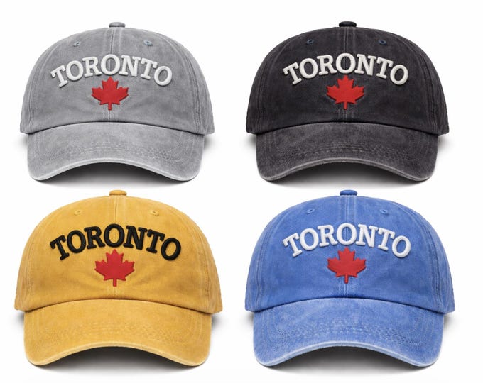 Toronto Canada Canadian Embroidered Baseball Cap Hat One Size Fits All