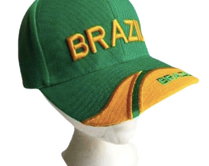 Brazil Brasil World Cup Soccer Player Baseball Hat Cap