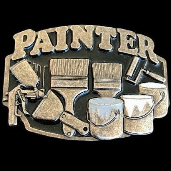 Painter Paint Painter's Brush Painting Tool Belt Buckle Boucle De Ceinture