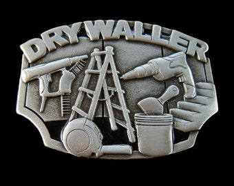 Drywaller Belt Buckle Construction Worker Plaster Tools Equipment Belt Buckle