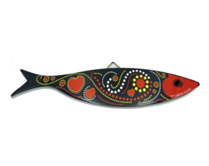 Sardine Sardinha Ceramica Made Portugal Wall Hanging Cork Back