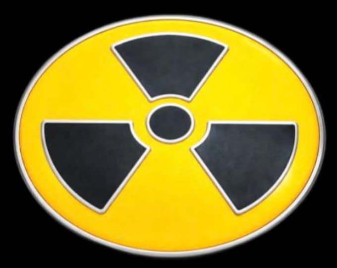 Radiation Nuclear Area Danger Zone Sign Belt Buckle