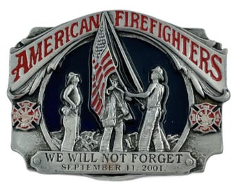 American Volunteer Firefighter Sept 11 Occupation Belt Buckle Buckles