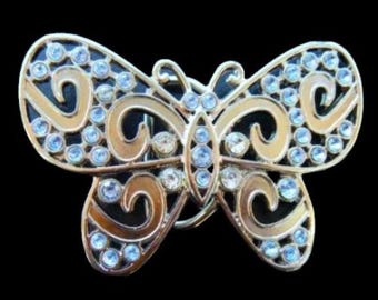 Butterfly Belt Buckle Rhinestone Women Fashion Buckles