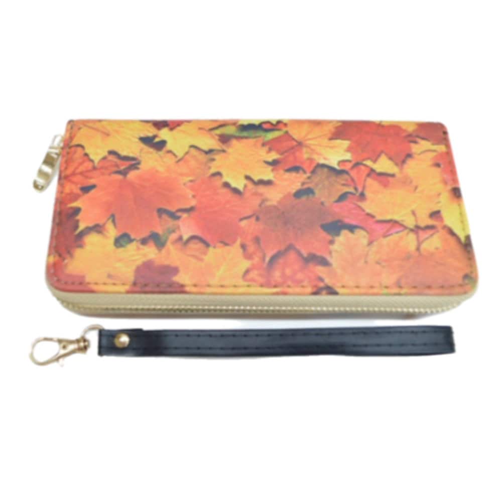 Mapleleaf Leaves Canada Fashion Women s Zipper Clutch Wristlet Wallet