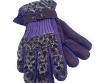 Sparkle Animal Print Women's Winter Fashion Gloves