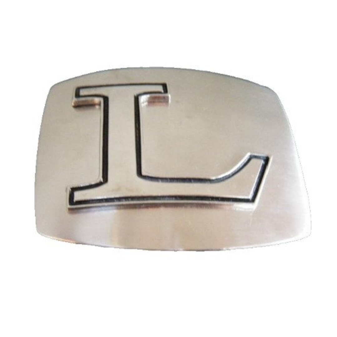 Letter L Initials Monogram Belt Buckle