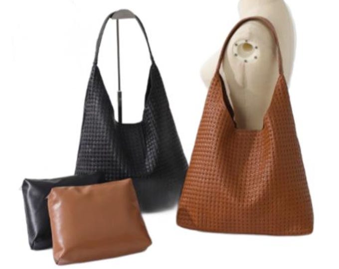 Large Woven Tote for Women Top-handle Shoulder Bag Hobo Bags Trendy Handbag