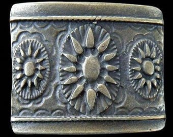 Flower Belt Buckle Antique Elegance