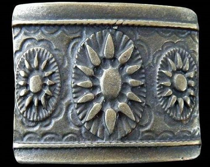 Flower Belt Buckle Antique Elegance