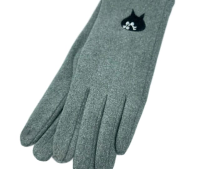 Women Winter Warm Fashion Gloves With Cats