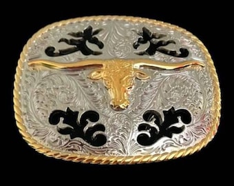 Belt Buckle Longhorns Texas Steer Cowboy Western Longhorn Buckles