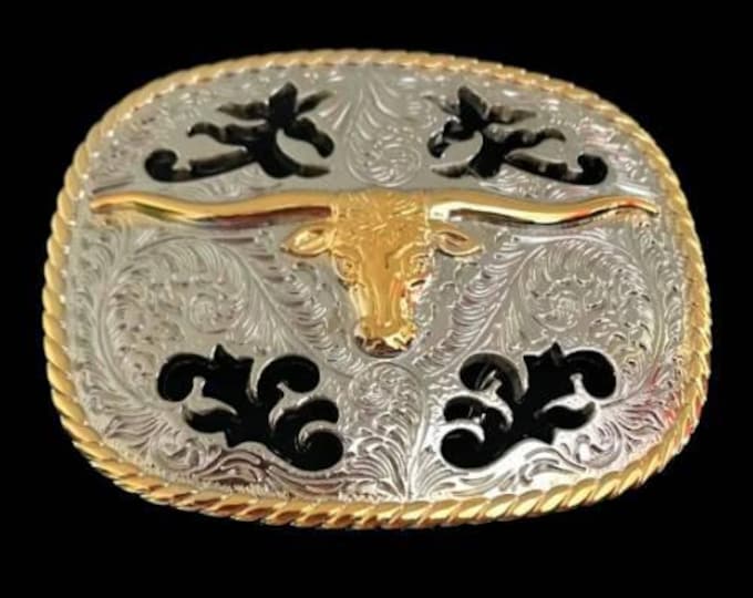 Belt Buckle Longhorns Texas Steer Cowboy Western Longhorn Buckles