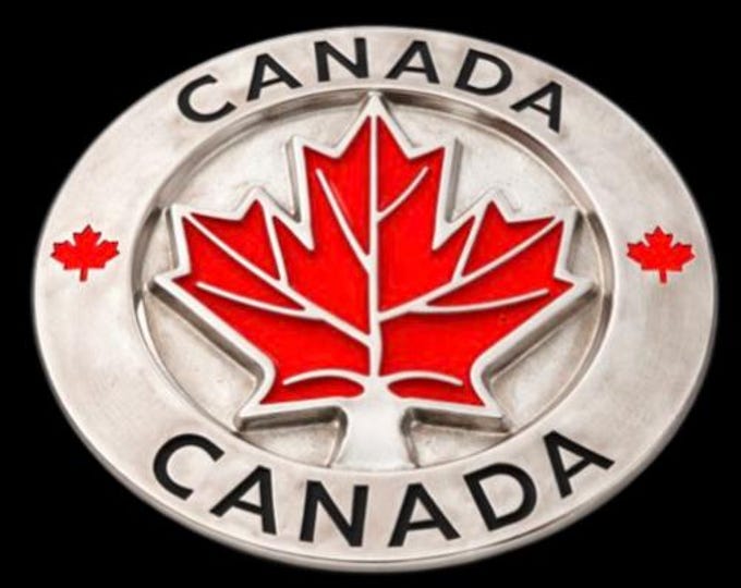 Canada Canadian Canadien Ottawa Maple North Belt Buckle