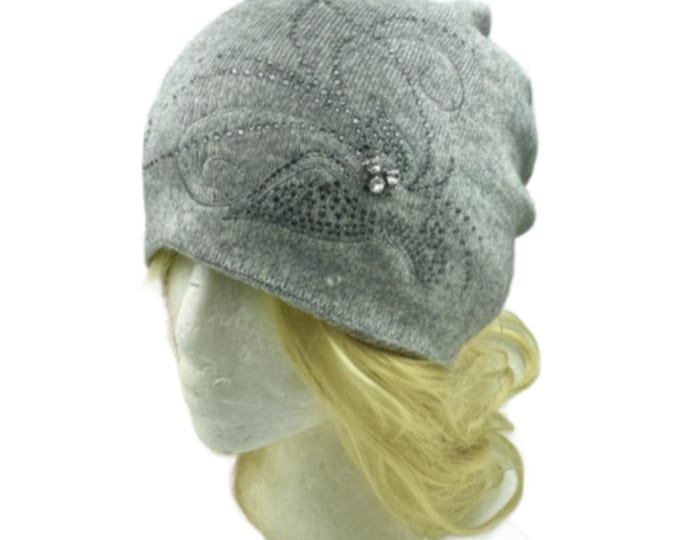 Fashion Winter Beanie Hat Rhinestone Bling Cuff Knit Ski Cap Hat