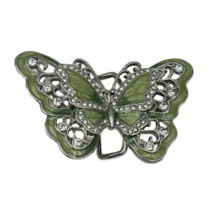 Schmetterling Gürtelschnalle Schmetterlinge Grün Strass Schnallen