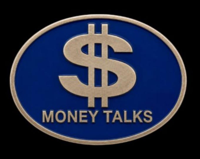 Money Dollar Signs Currency Cash Rich Belt Buckles