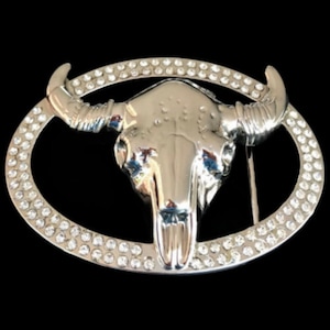 Cow Steer Belt Buckle Texas Longhorn Western Cowboy Cowgirl Buckles