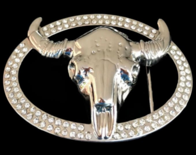 Cow Steer Belt Buckle Texas Longhorn Western Cowboy Cowgirl Buckles