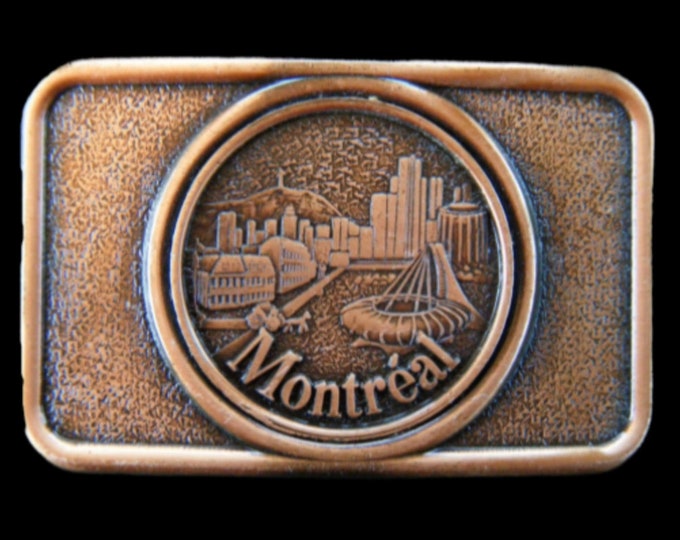 Belt Buckle Montreal Canada Olympic Stadium Souvenir Buckles