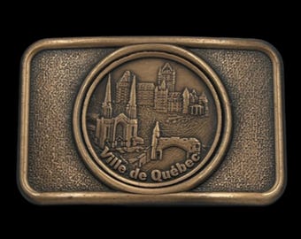 Belt Buckle Quebec City Canadian Souvenir Buckles