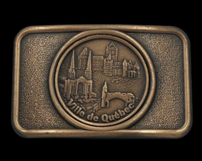 Belt Buckle Quebec City Canadian Souvenir Buckles