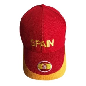Spain Spanish Espana Flag Embroidered Baseball Cap Hat Chapeau Casquette
