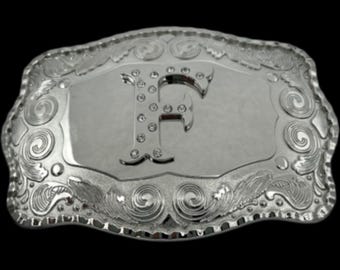 Letter F Initial Monogram Name Initials Letters Alphabet Belt Buckle Buckles