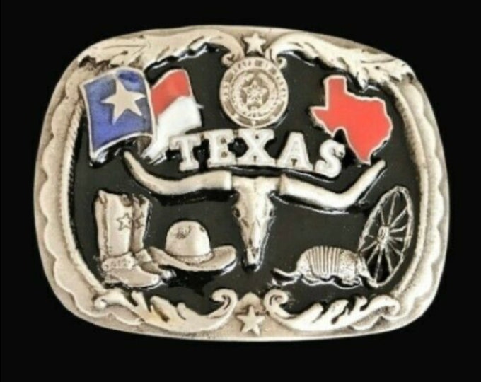 Texas Star State Flag Longhorn Western Hat Boots Cowboy Belt Buckle Buckles
