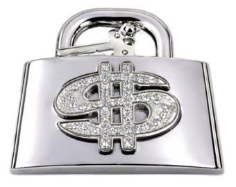Belt Buckle Dollar Sign Key Lock Safe Box Money Symbol Buckles & Belts